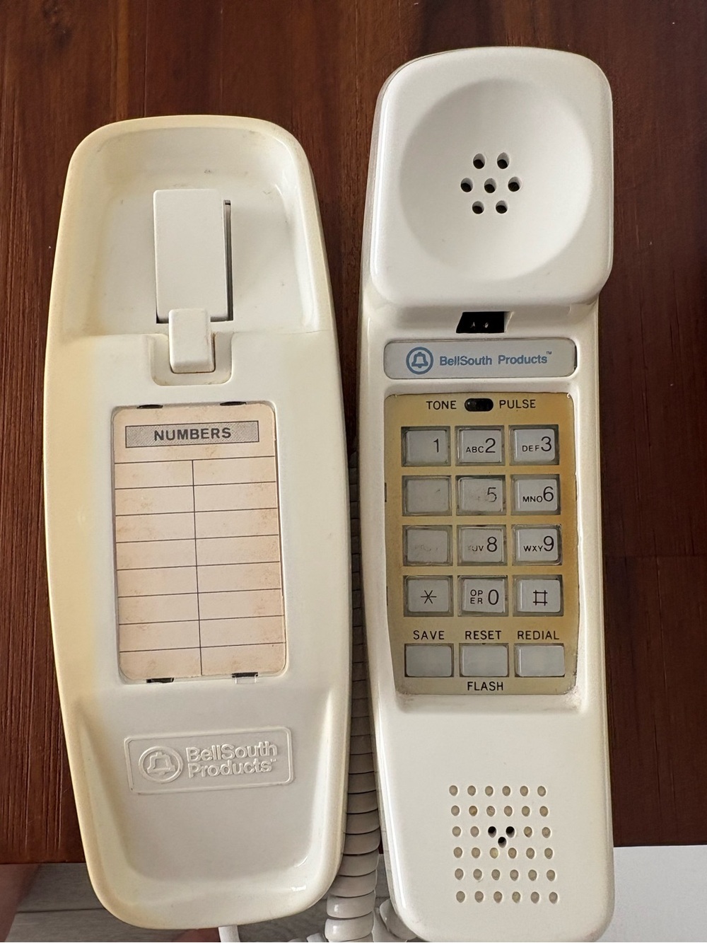 Vintage 1970’s BellSouth Phone Model #443 Cream Wall Mount Push Button